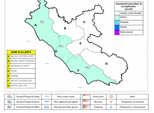 Lazio Maltempo Prolungata L Allerta Meteo Pioggia E Vento Attesi In