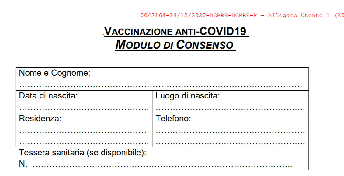 Vaccino Covid Come Fare Per Richiederlo Il Modulo Di Consenso Da