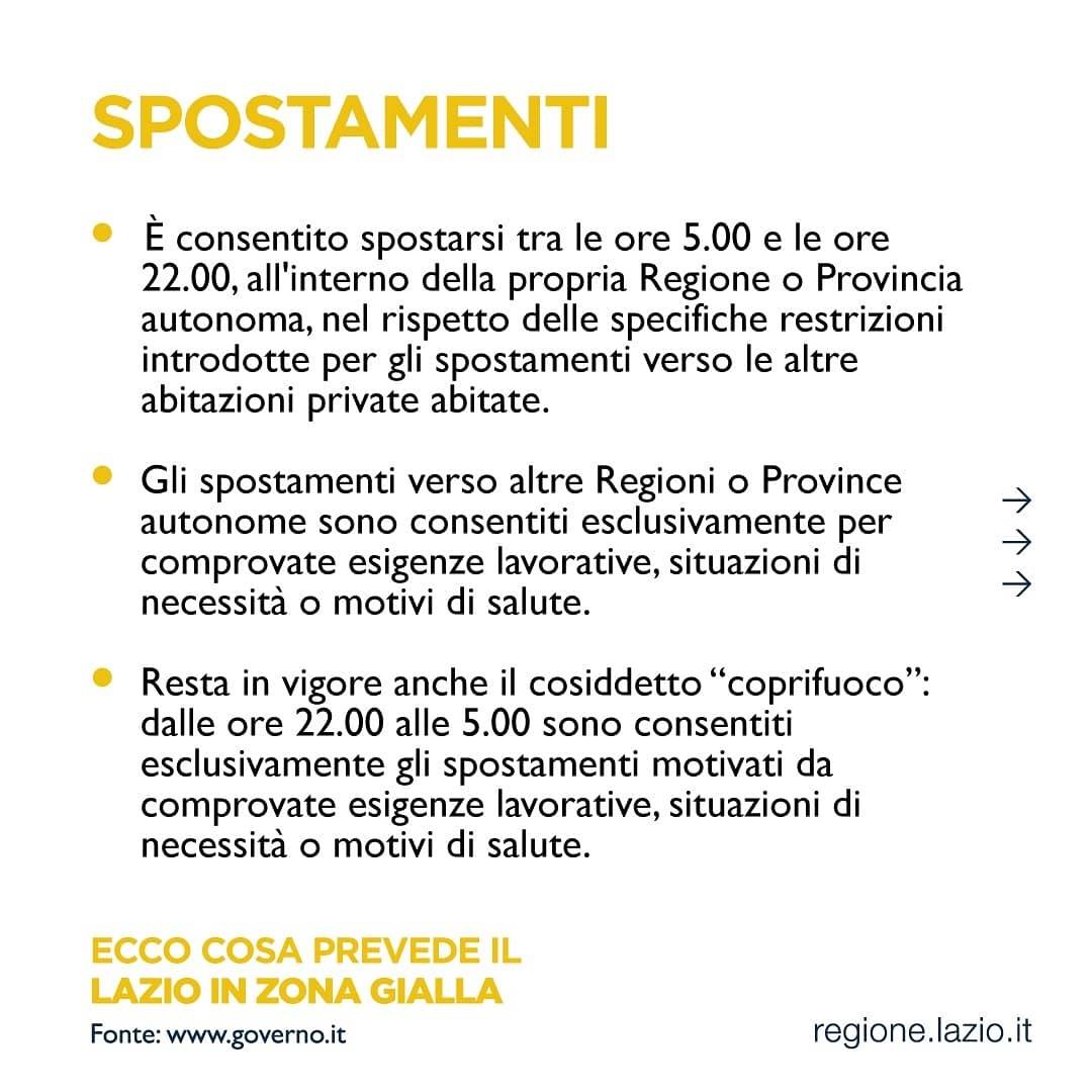 Zona Gialla A Roma E Nel Lazio Le Nuove Regole In Vigore Dal 1 Febbraio