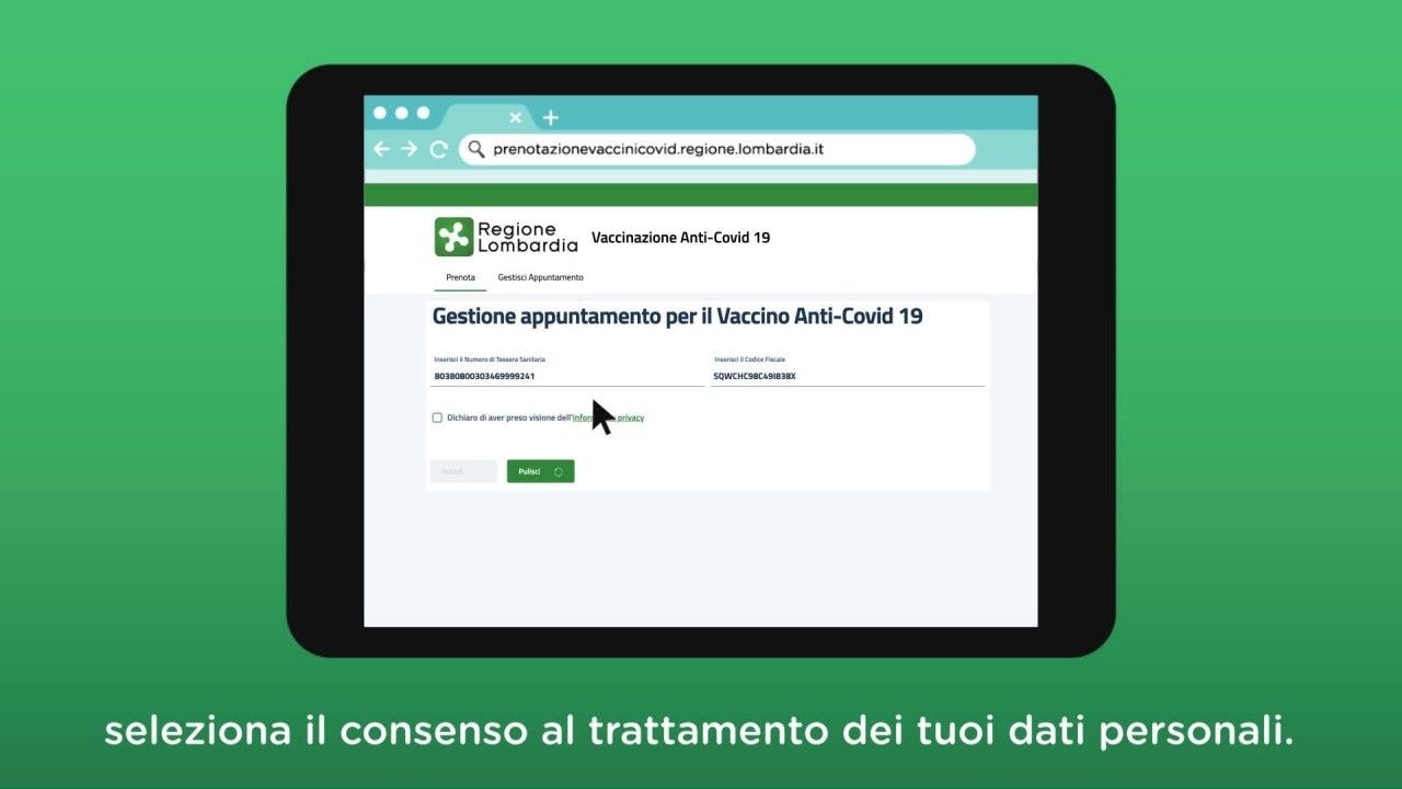 Vaccino, Lombardia, Il Video Tutorial Per La Prenotazione