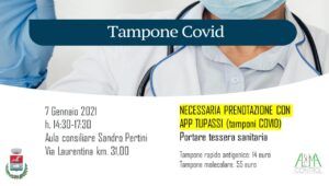 Ardea tamponi rapidi e molecolari 7 gennaio 2022