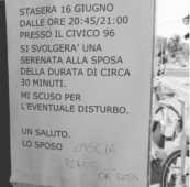 Serenata a Roma - scrive un biglietto di scuse, e i vicini di casa gli consigliano di non sposarsi