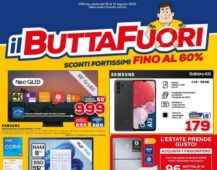 Volantino Buttafuori euronics agosto 2022