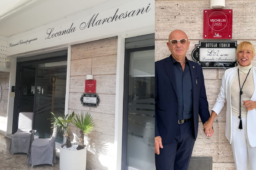 La locanda marchesani e i titolari bruno e isabella inserita nella guida michelin