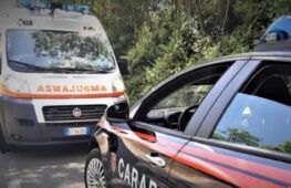 Carabinieri e ambulanza intervenuti a San Gregorio di Sassola