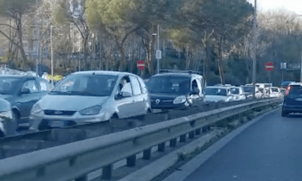 file su tangenziale est di roma