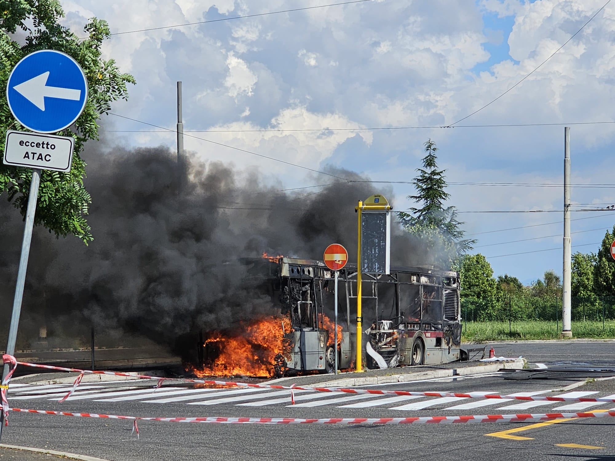 bus a fuoco