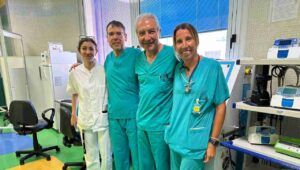 Equipe operatoria all'Ospedale Santo Spirito di Roma