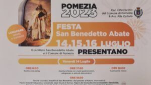 Locandina Festa di San Benedetto Pomezia 2023