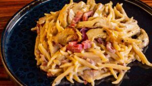 Pasta carciofi e pancetta