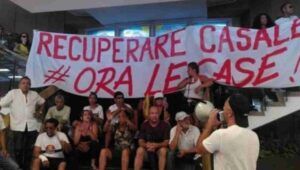 Protesta Emergenza Casa in Regione Lazio