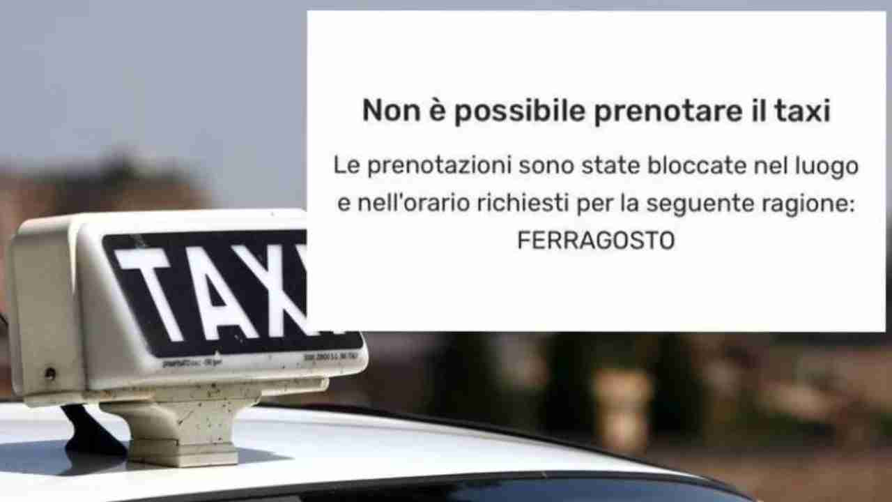 avviso taxi roma ferragosto