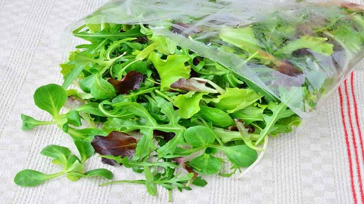 trucco del respiro per conservare l’insalata