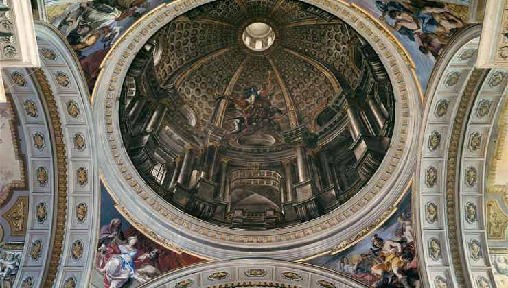 La Chiesa di Sant'Ignazio da Loyola, a Roma, offre al suo interno giochi prospettici che fanno sembrare sia dotata di cupola.