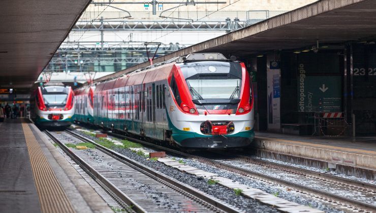 Il treno Leonardo Express che collega Roma Termini all'aeroporto di Fiumicino