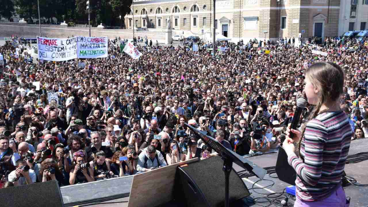 Fridays For Future a Roma con Greta Thunberg