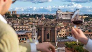 Vista Hotel Hassler su Roma