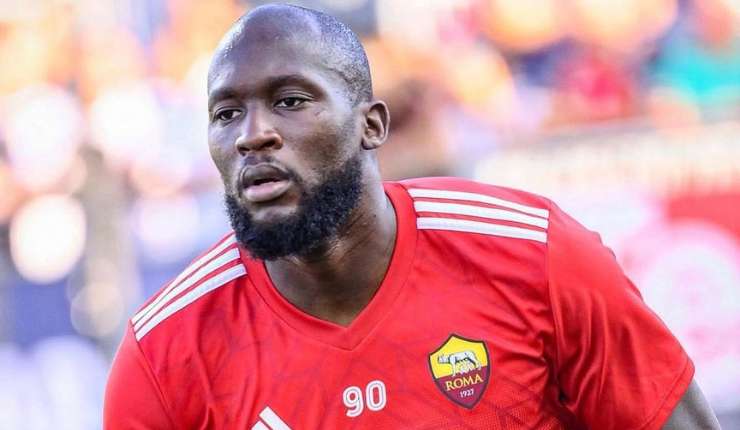 Lukaku Roma Riscaldamento