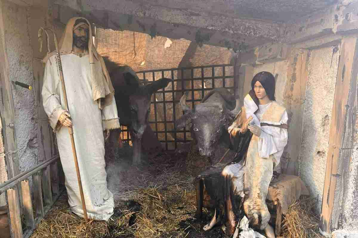 Presepe dato alle fiamme a Subiaco