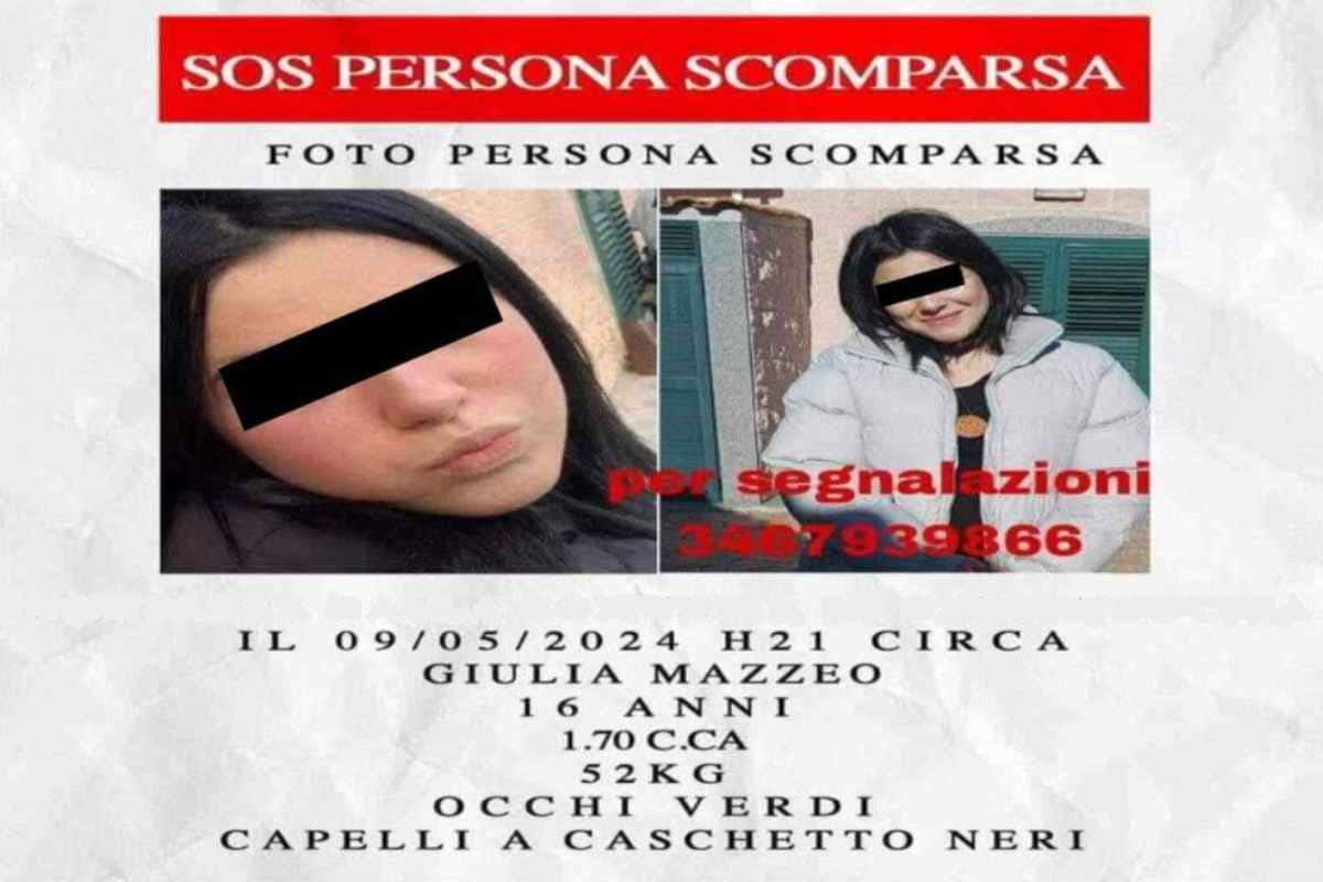 Scomparsa Giulia Mazzeo