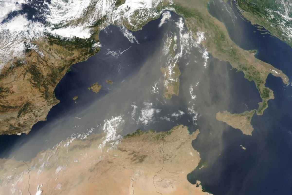 La polvere del Sahara si sposta verso l'Italia
