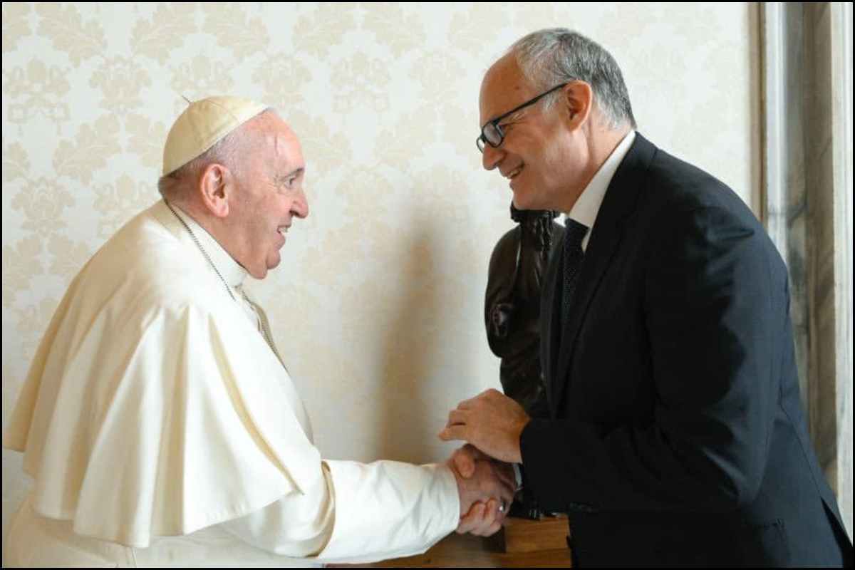 Papa Francesco e Roberto Gualtieri