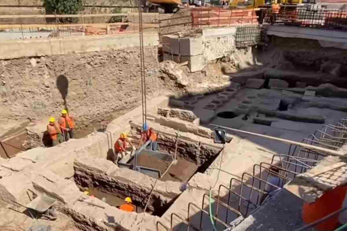 scavi per il sottopasso piazza Pia