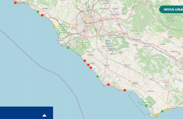 Dati mare inquinato lazio