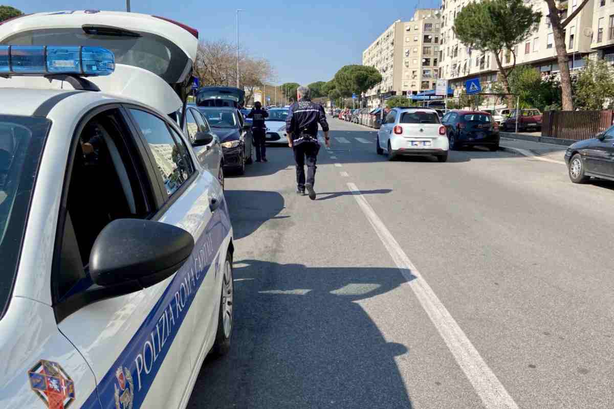 Inseguimento polizia locale tor bella monaca