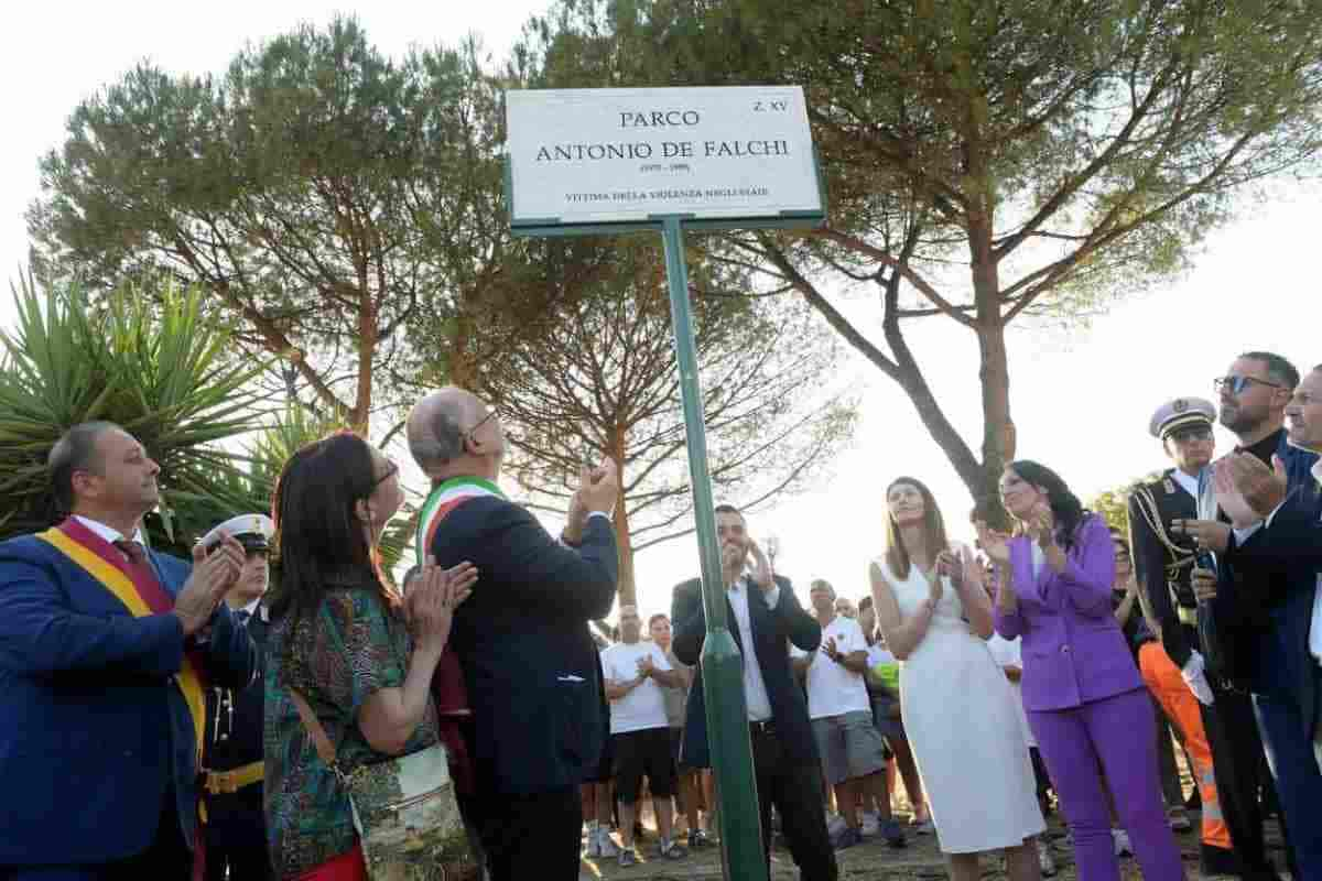 Inaugurazione del Parco Antonio De Falchi con Roberto Gualtieri, Svetlana Celli e Nicola Franco