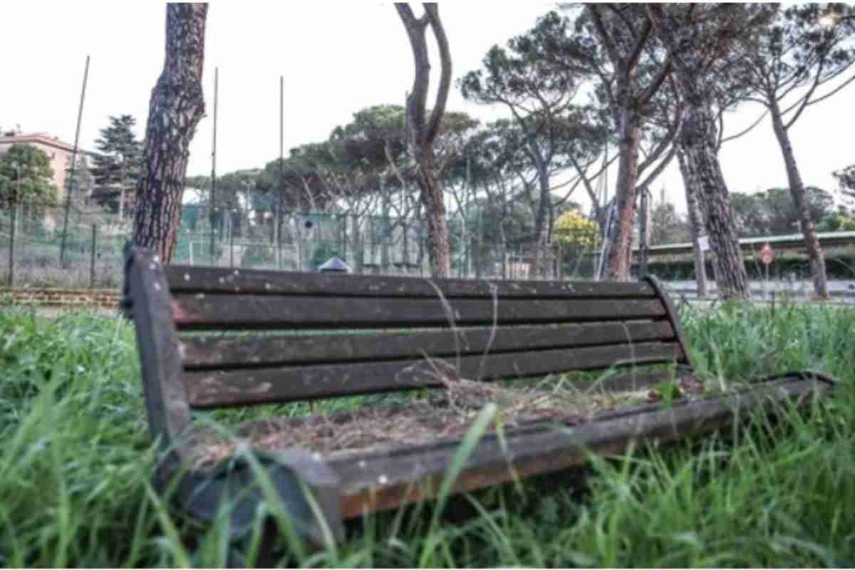 Degrado in un'area verde di Roma