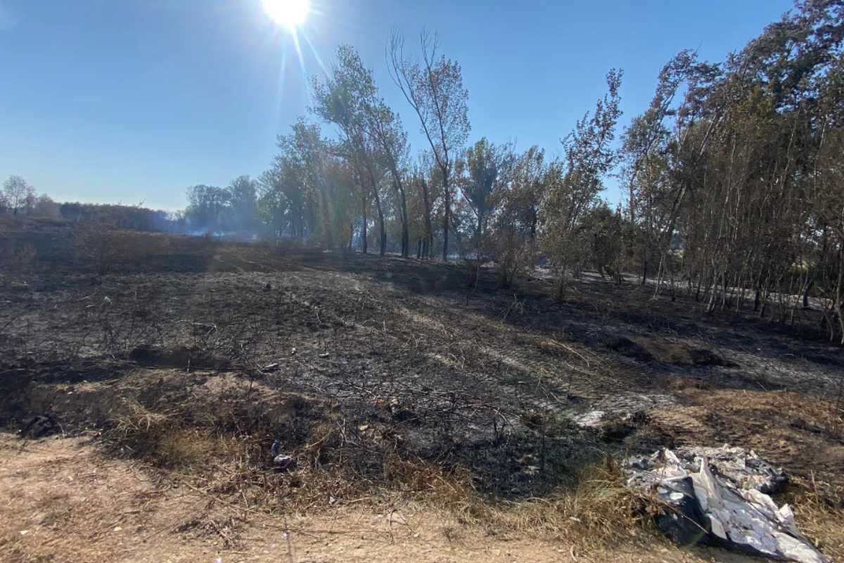 Incendio al Casale Caletto