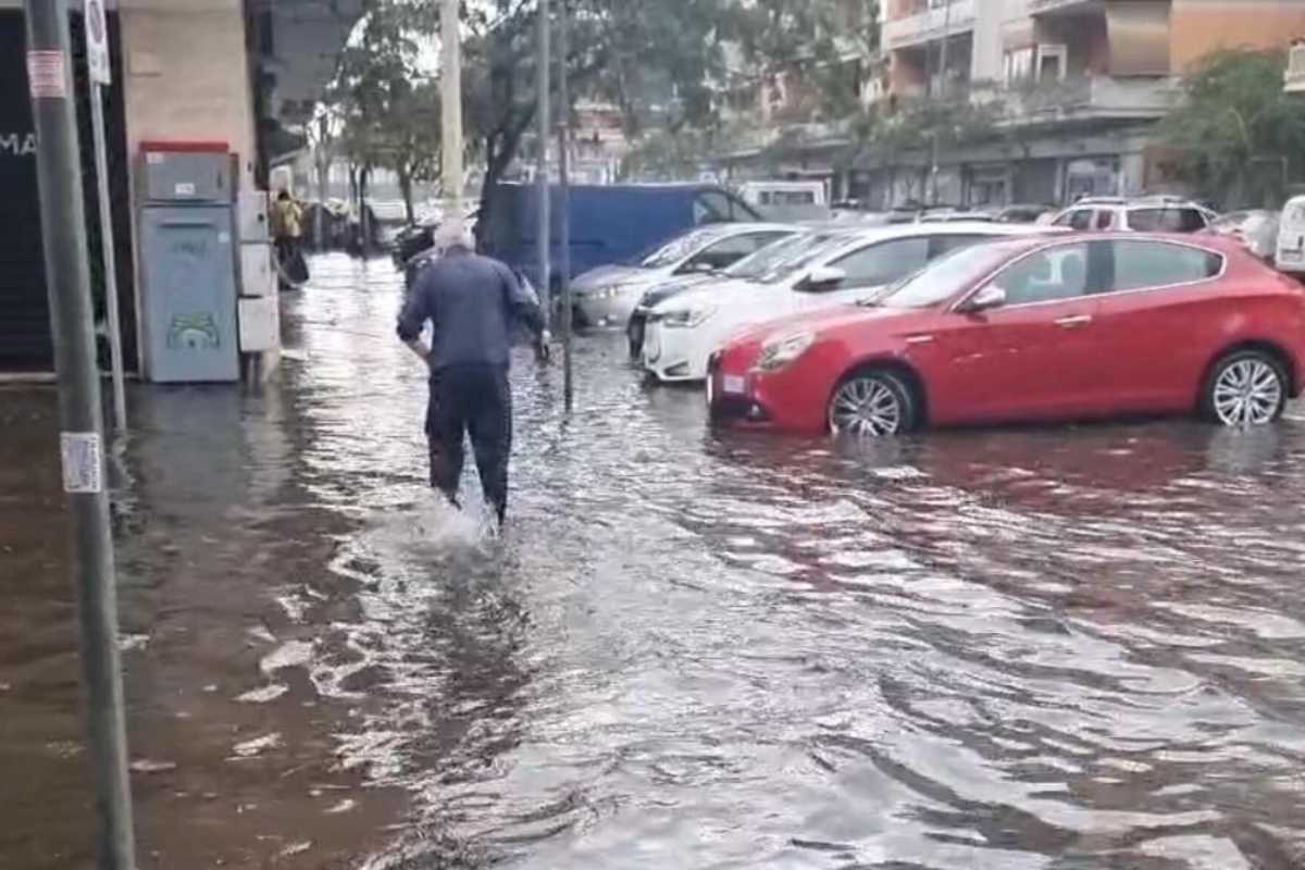 Foto di Ostia allagata