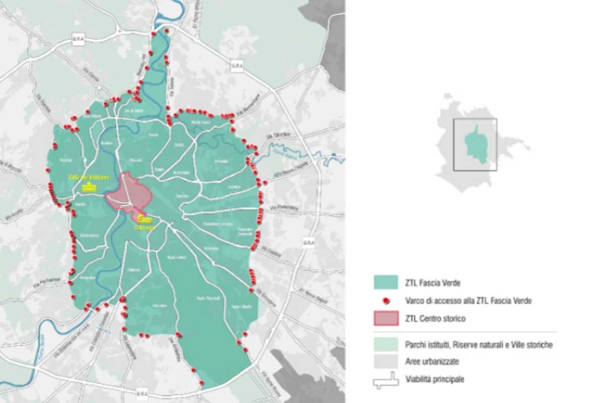 Nuova Ztl Fascia Verde a Roma